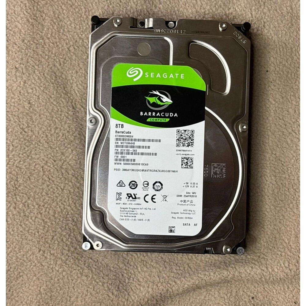 Seagate 3.5" Barracuda Compute 8TB SATA III 6Gbps HDD 2CX188-568